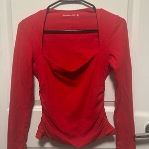 Abercrombie & Fitch Women's Red Top